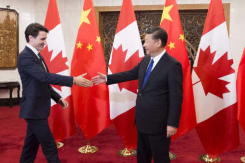 Prime Minister Justin Trudeau meets Chinese President Xi Jinping in Beijing, China on Dec. 5, 2017. Sean Kilpatrick/The Canadian Press