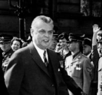 President John F. Kennedy with Prime Minister John Diefenbaker seen here in Ottawa during his 1961 visit to Canada. The Canadian Press.