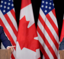President Joe Biden speaks during a news conference with Canadian Prime Minister Justin Trudeau, Friday, March 24, 2023, in Ottawa, Canada. Andrew Harnik/The Canadian Press. 